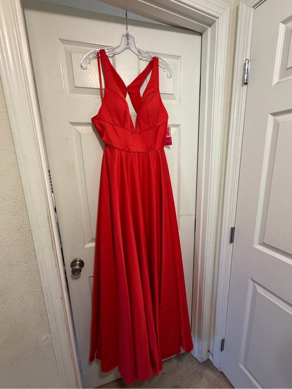 PromGirl Bold Red V-Neck Prom Gown